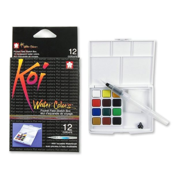 Sakura - Koi Water Colors Pocket Sketchbox 12 colori - Novara Belle Arti